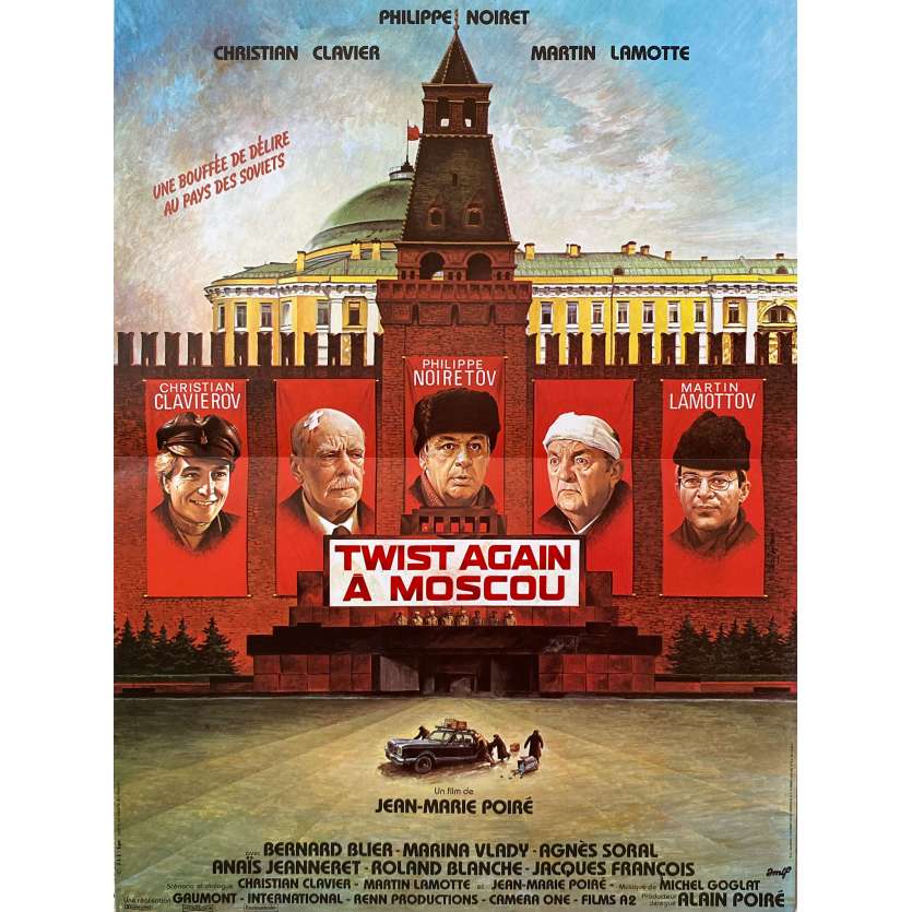 TWIST AGAIN A MOSCOU Affiche de film- 40x60 cm. - 1986 - Philippe Noiret, Jean-Marie Poiré