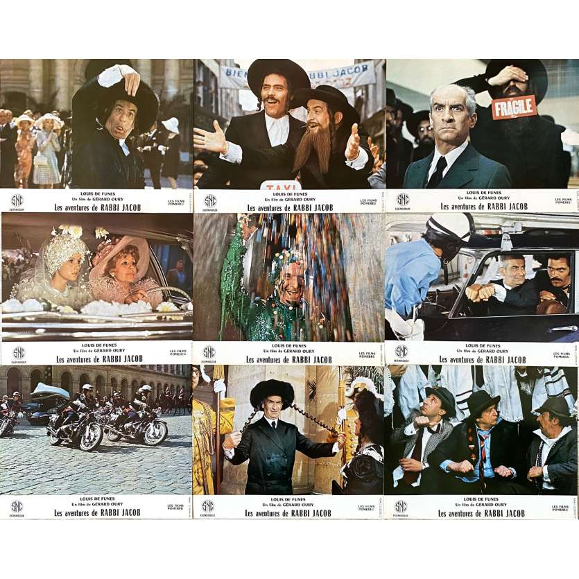 LES AVENTURES DE RABBI JACOB Photos de film- 21x30 cm. - 1973 - Louis de Funès, Gérard Oury