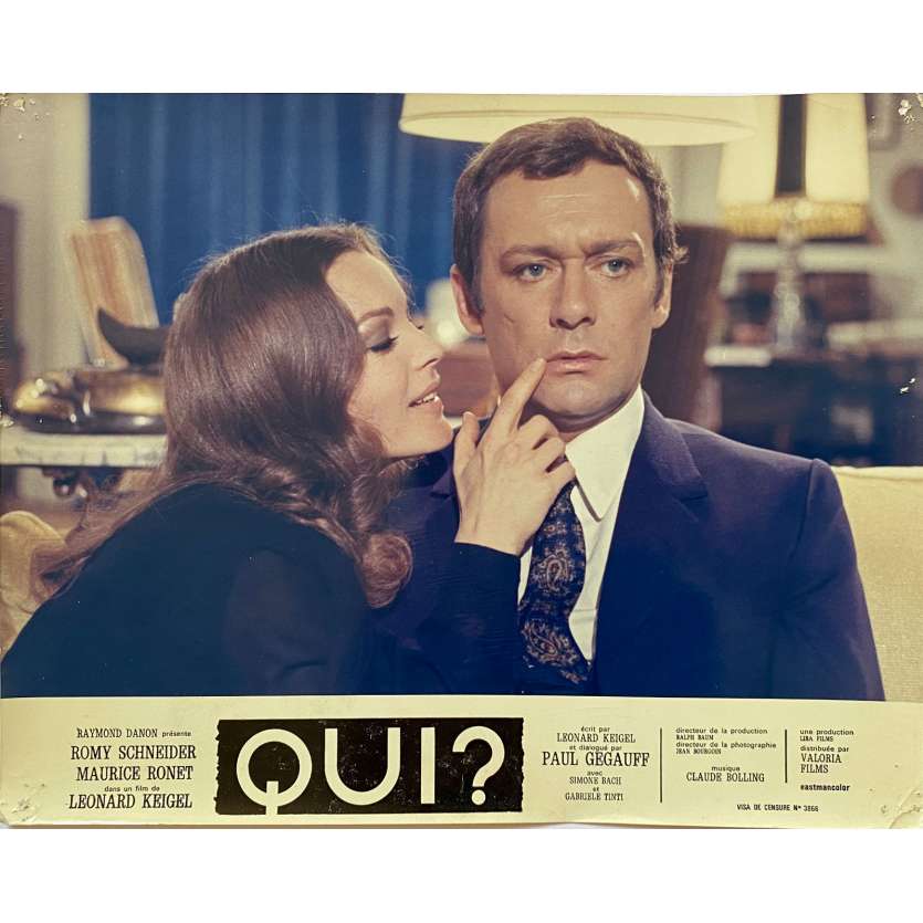 QUI? Original Lobby Card N02 - 10x12 in. - 1970 - Léonard Keigel, Romy Schneider