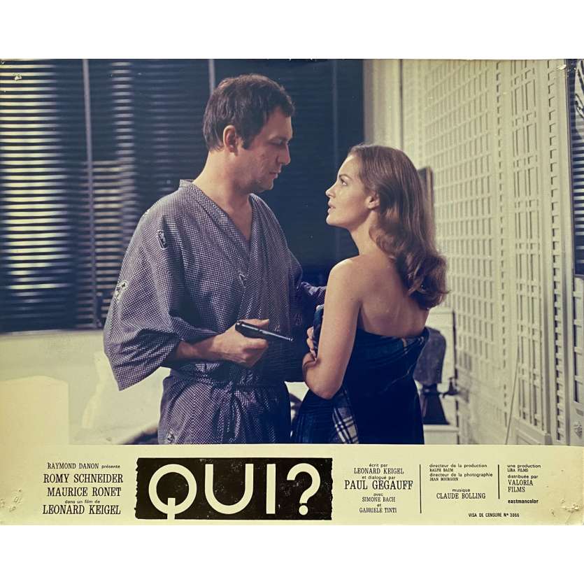 QUI? Original Lobby Card N01 - 10x12 in. - 1970 - Léonard Keigel, Romy Schneider