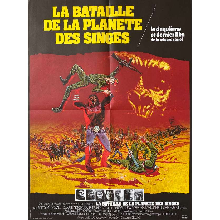 LA BATAILLE DE LA PLANETE DES SINGES Affiche de film 60x80 - 1973 - Roddy McDowall