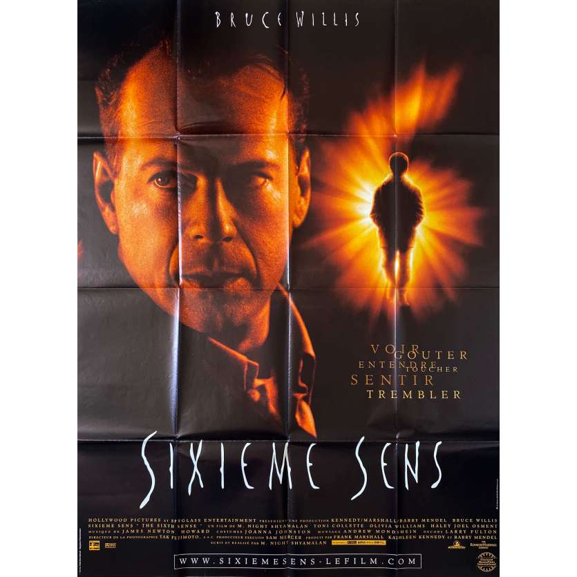 LE SIXIEME SENS Affiche de film120x160 cm - 1999 - Bruce Willis, M. Night Shyamalan