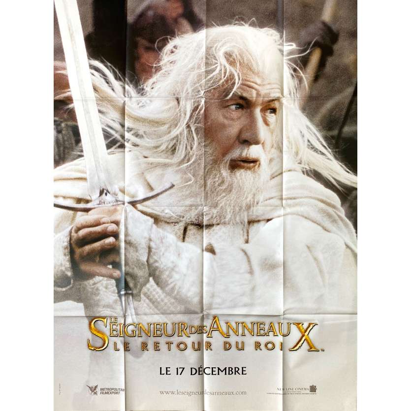 LE SEIGNEUR DES ANNEAUX - LE RETOUR DU ROI Affiche de film GANDALF - 120x160 cm. - 2003 - Peter Jackson