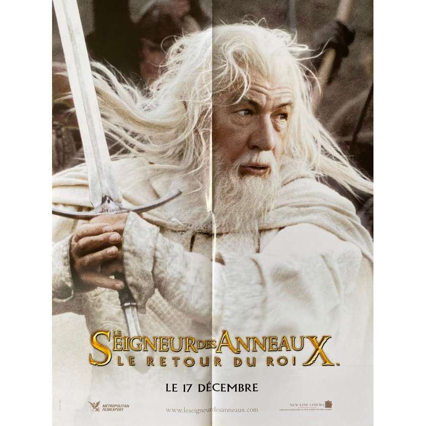 LE SEIGNEUR DES ANNEAUX - LE RETOUR DU ROI Affiche de film GANDALF. - 40x60 cm. - 2003 - Peter Jackson