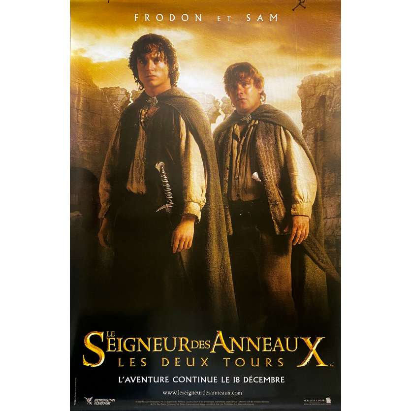LORD OF THE RING - THE TWO TOWERS Original Vinyl Banner Frodo Style - 47x69 in. - 2002 - Peter Jackson, Viggo Mortensen