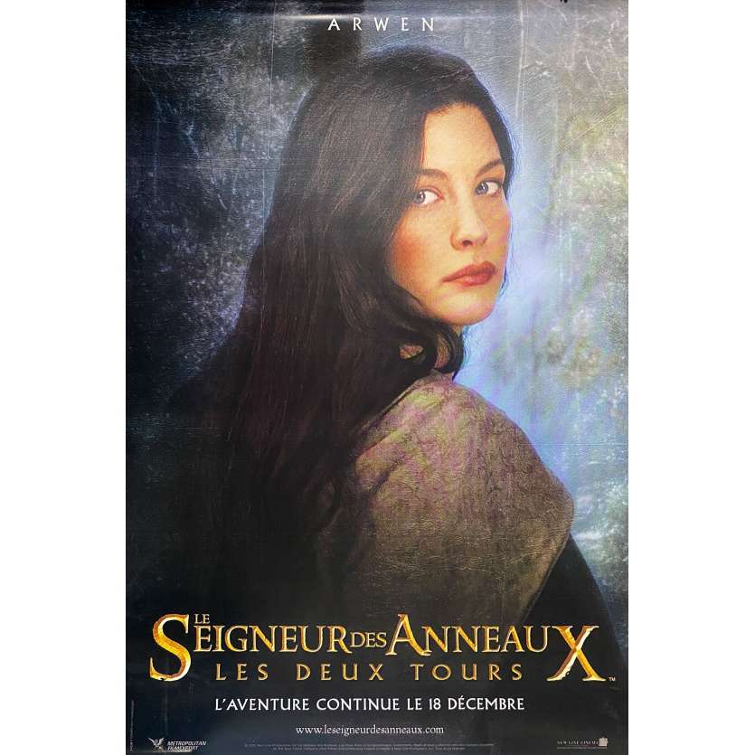 LORD OF THE RING - THE TWO TOWERS Original Vinyl Banner Arwen Style - 47x69 in. - 2002 - Peter Jackson, Viggo Mortensen