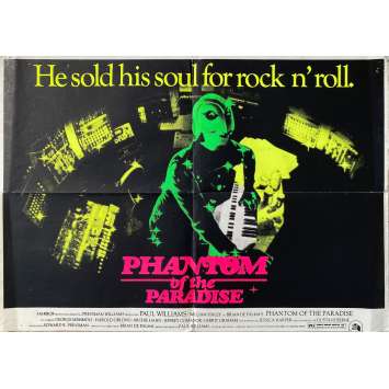 PHANTOM OF THE PARADISE Affiche de film- 59x84 cm. - 1974 - Paul Williams, Brian de Palma PHANTOM OF THE PARADISE Affiche de film- 59x84 cm. - 1974 - Paul Williams, Brian de Palma