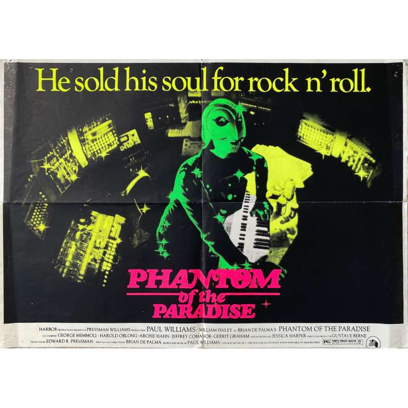 PHANTOM OF THE PARADISE Original Movie Poster- 23x33 in. - 1974 - Brian de Palma, Paul Williams