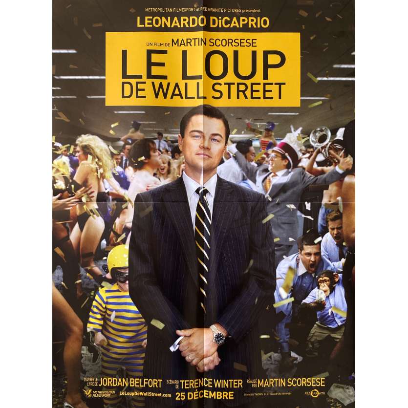 THE WOLF OF WALL STREET Original Movie Poster- 15x21 in. - 2013 - Martin Scorsese, Leonardo DiCaprio