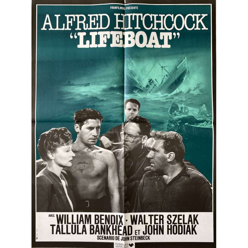 LIFEBOAT Affiche de film- 60x80 cm. - R1980 - Tallulah Bankhead, Alfred Hitchcock