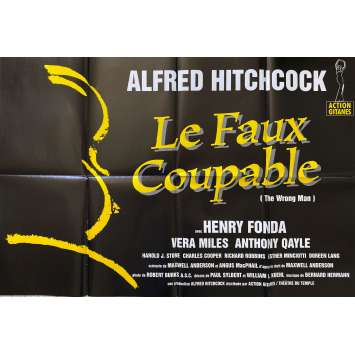 FAUX COUPABLE Affiche de film- 80x120 cm. - R1980 - Henry Fonda, Alfred Hitchcock