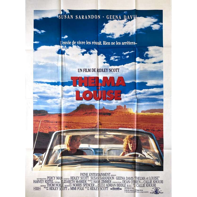 THELMA ET LOUISE Affiche de film- 120x160 cm. - 1991 - Geena Davis, Ridley Scott
