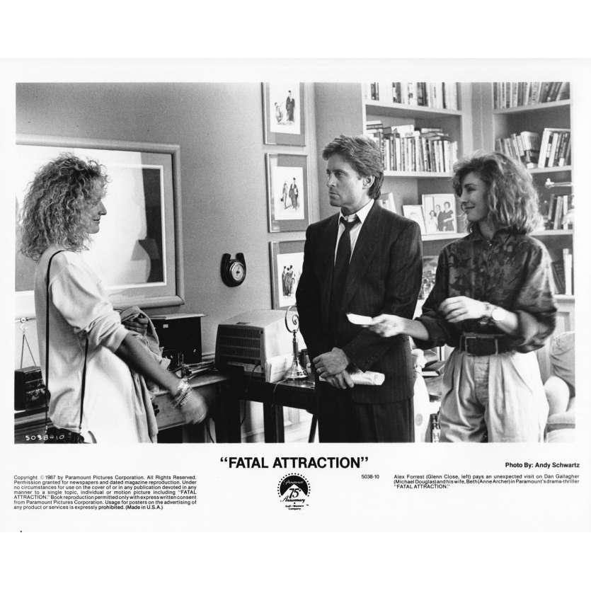 ATTRACTION FATALE Photo de presse 5038-10 - 20x25 cm. - 1987 - Michael Douglas, Glenn Close, Adrian Lyne