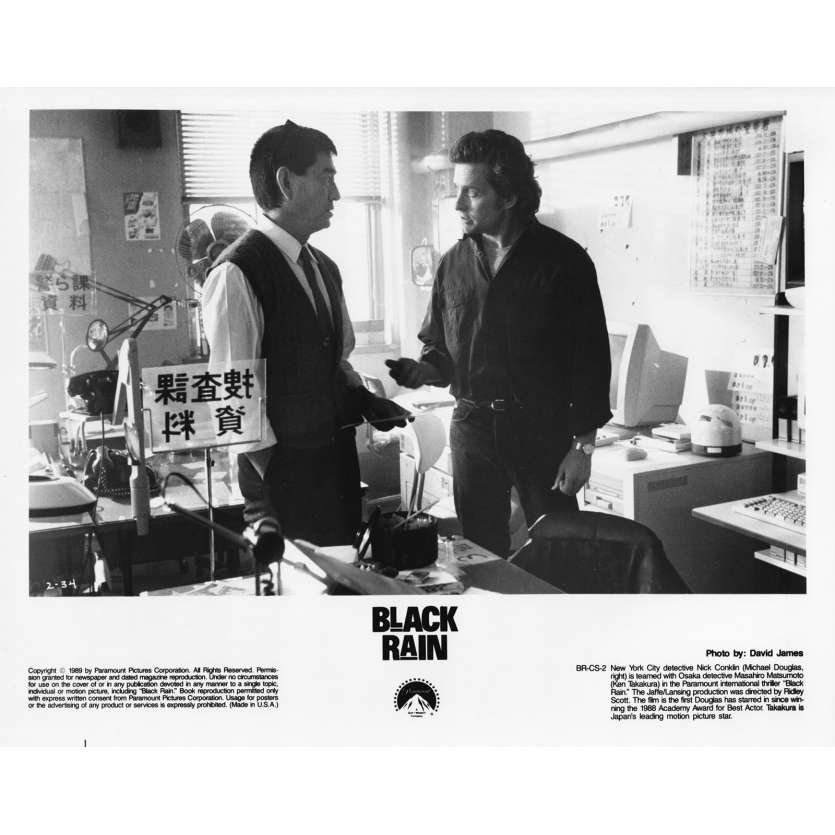 BLACK RAIN Photo de presse N34 - 20x25 cm. - 1989 - Michael Douglas, Ridley Scott