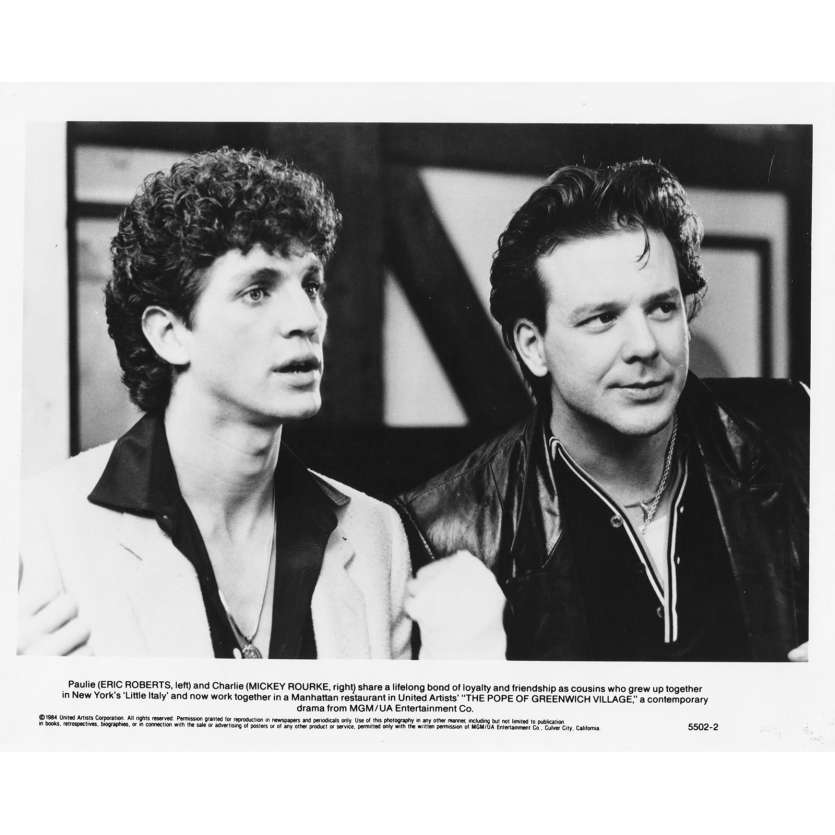 LA PAPE DE GREENWICH VILLAGE Photo de presse 5502-2 - 20x25 cm. - 1984 - Mickey Rourke, Stuart Rosenberg