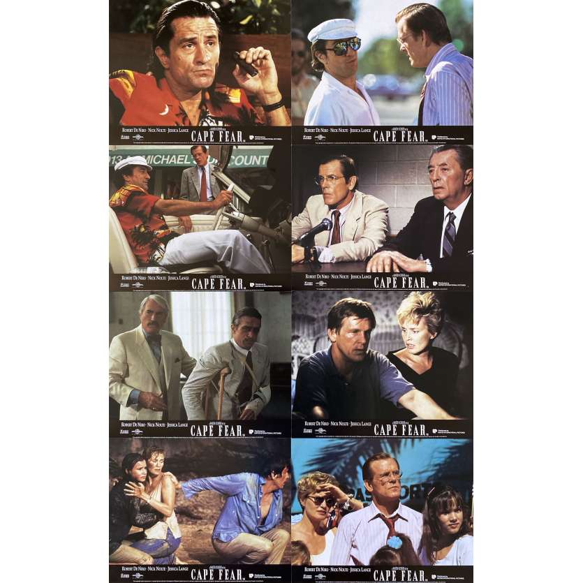 CAPE FEAR Original Lobby Cards x8 - 8x10 in. - 1995 - Martin Scorsese, Robert de Niro