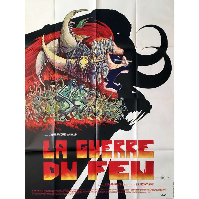 LA GUERRE DU FEU Affiche de film Style A - 120x160 cm. - 1981 - Ron Perlman, Jean-Jacques Annaud