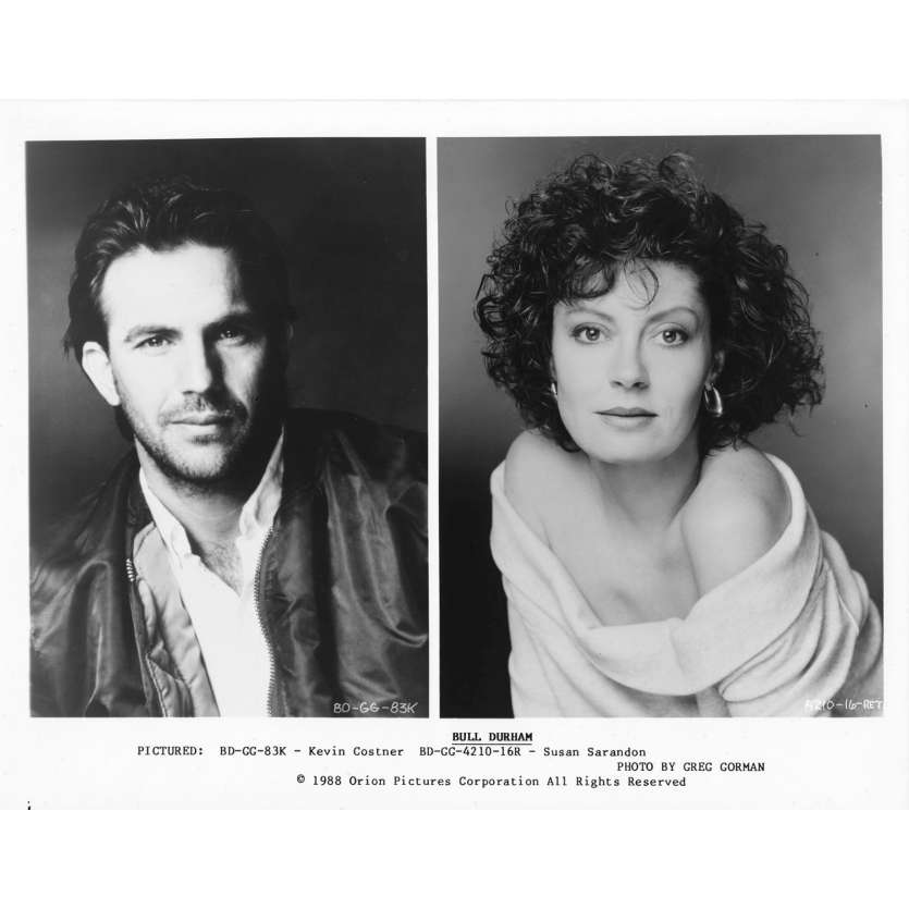 DUO A TROIS Photo de presse BD-GG-83K - 20x25 cm. - 1988 - Kevin Costner, Susan Sarandon, Ron Shelton
