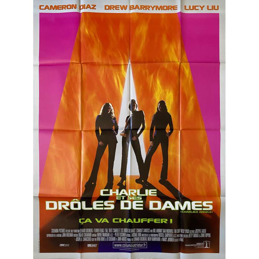 CHARLIE ET SES DROLES DE DAMES Affiche de film- 120x160 cm. - 2000 - Cameron Diaz, Drew Barrymore, Lucy Liu, McG