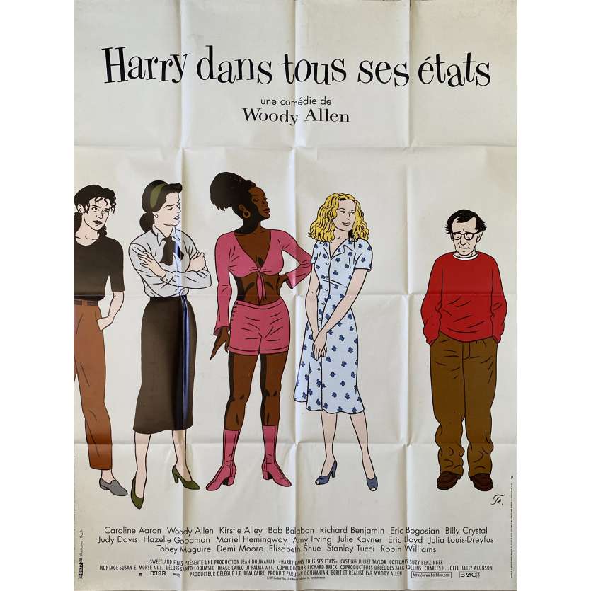 HARRY DANS TOUT SES ETATS Affiche de film- 120x160 cm. - 1997 - Judy Davis, Woody Allen