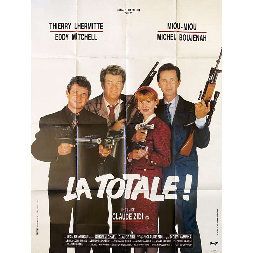 LA TOTALE Affiche de film- 120x160 cm. - 1991 - Thierry Lhermitte, Claude Zidi
