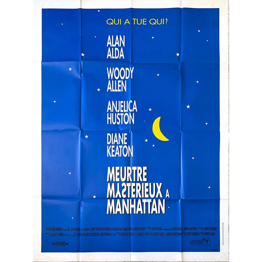 MANHATTAN MURDER MYSTERY Original Movie Poster- 47x63 in. - 1993 - Woody Allen, Diane Keaton