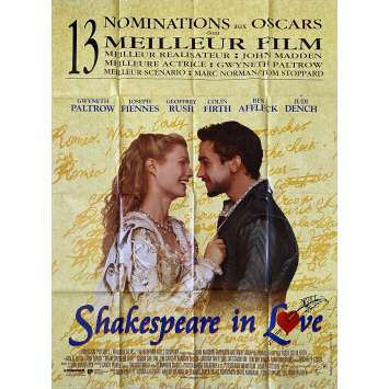 SHAKESPEARE IN LOVE Original Movie Poster- 47x63 in. - 1998 - John Madden, Gwyneth Paltrow