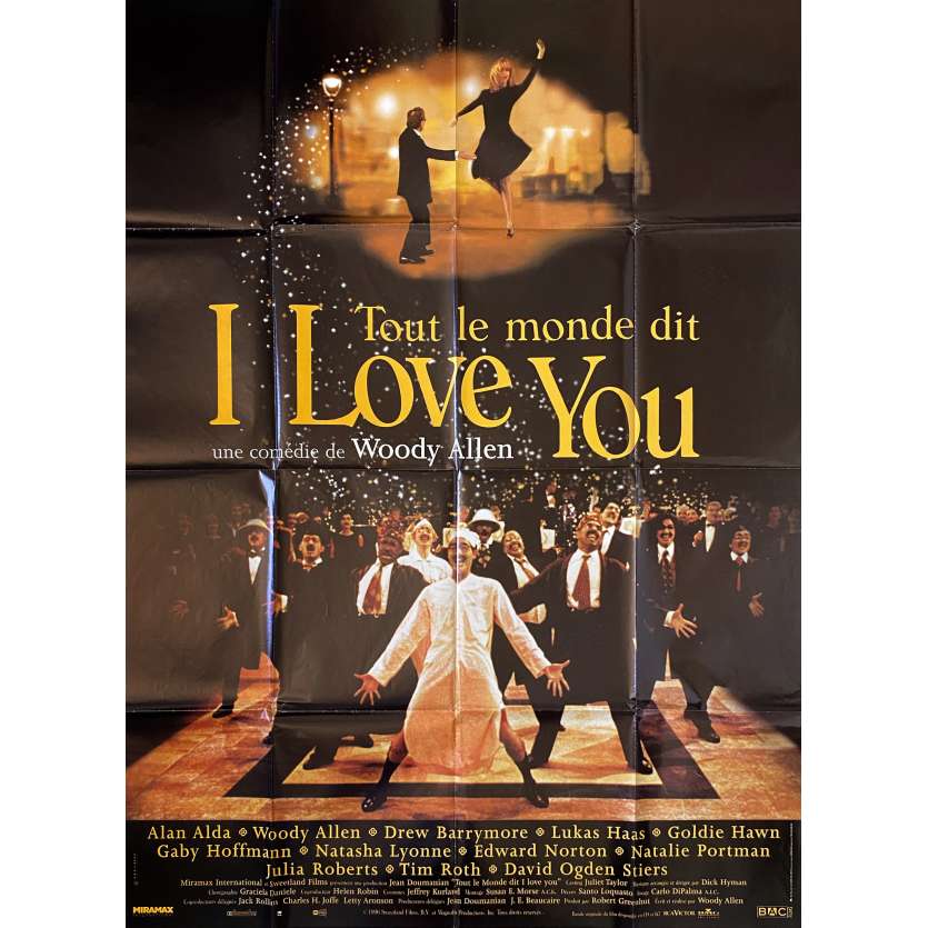Tout Le Monde Dit I Love You Affiche de cinéma française de TOUT LE MONDE DIT I LOVE YOU - 120x160 cm.