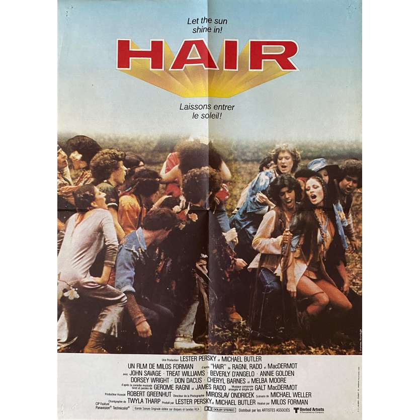 HAIR Original Movie Poster- 15x21 in. - 1979 - Milos Forman, John Savage