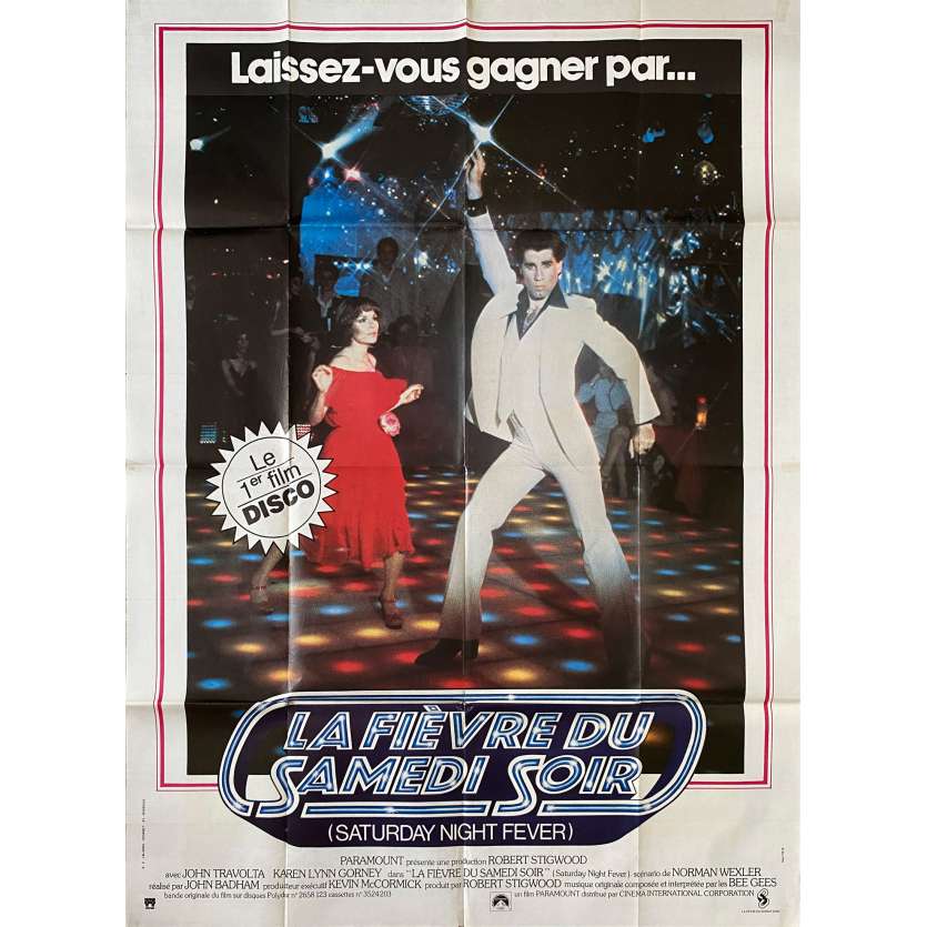 LA FIEVRE DU SAMEDI SOIR Affiche de film- 120x160 cm. - 1977 - John Travolta, John Badham