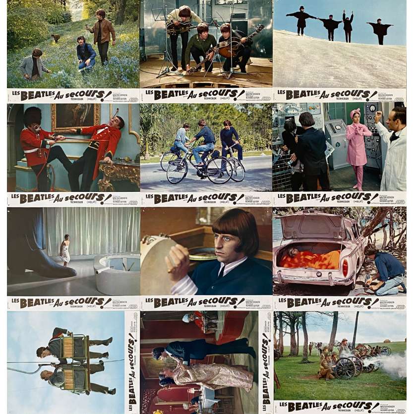 HELP! Original Lobby Cards X12 - 9x12 in. - 1965 - Richard Lester, The Beatles