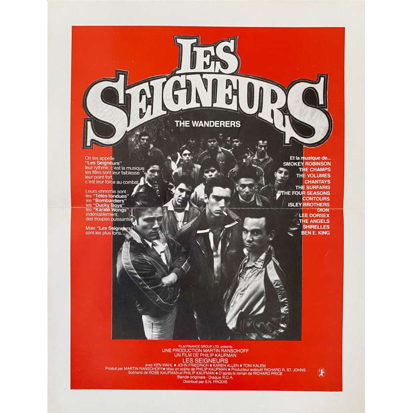 LES SEIGNEURS Synopsis- 21x30 cm. - 1979 - Ken Wahl, Philip Kaufman