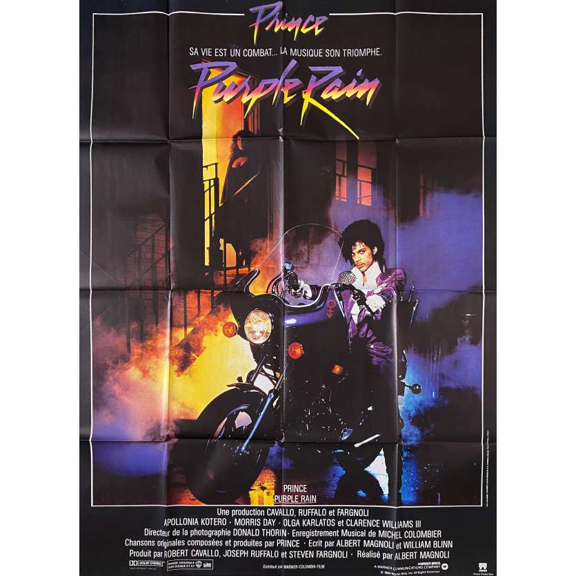 PURPLE RAIN Affiche de film- 120x160 cm. - 1984 - Prince, Albert Magnoli