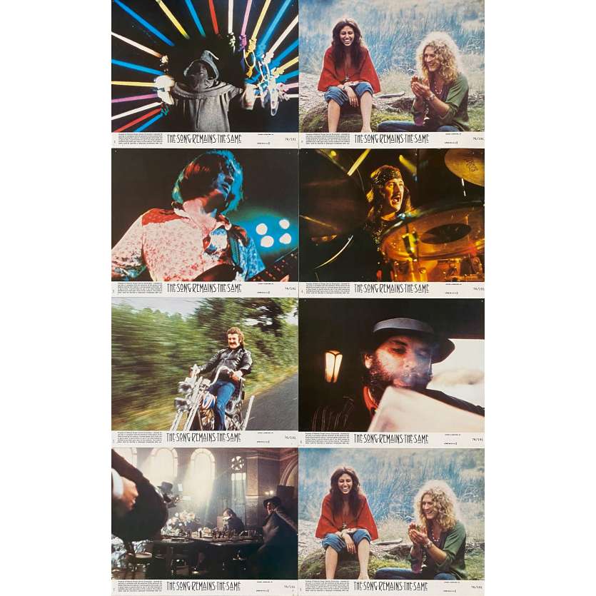 THE SONG REMAINS THE SAME Photos de film X8 - 21x30 cm. - 1976 - Robert Plant, Jimmy Page, Led Zeppelin