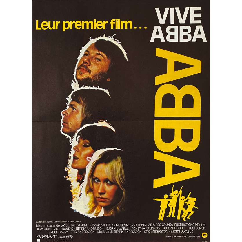 ABBA THE MOVIE Original Movie Poster- 15x21 in. - 1977 - Lasse Hallström, Anni-Frid Lyngstad
