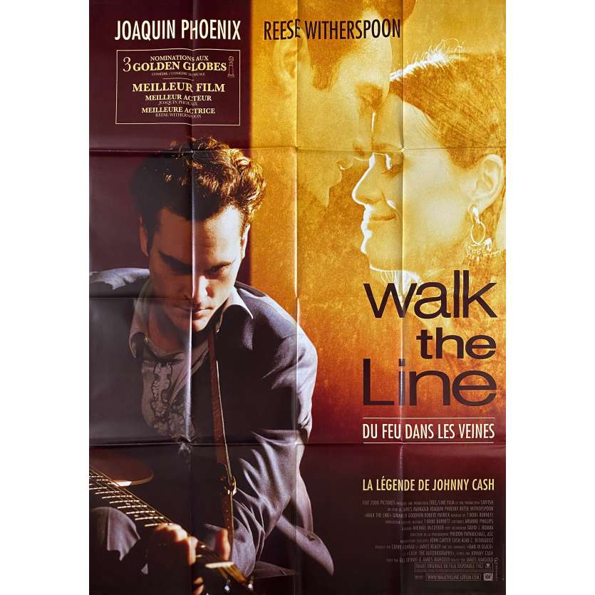 WALK THE LINE Affiche de film- 120x160 cm. - 2005 - Joaquim Phoenix, James mangold