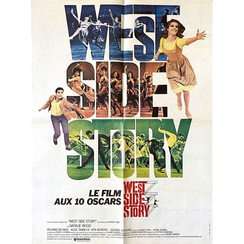 WEST SIDE STORY Original Movie Poster- 15x21 in. - R1970 - Robert Wise, Natalie Wood