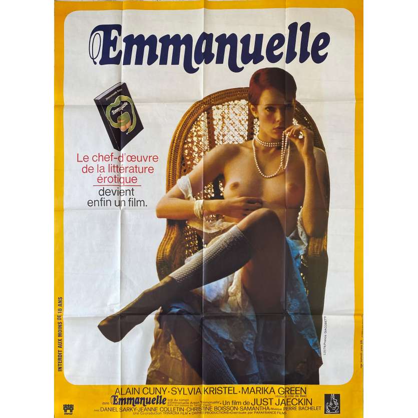 EMMANUELLE Affiche de film- 120x160 cm. - 1974 - Sylvia Kristel, Just Jaeckin