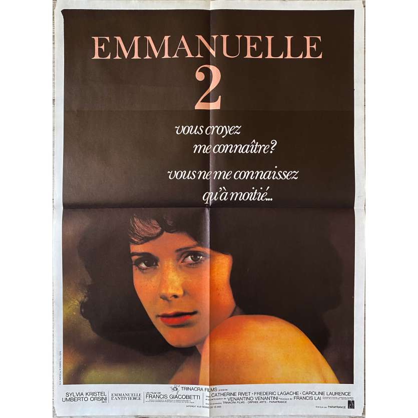 EMMANUELLE 2 Affiche de film- 60x80 cm. - 1975 - Sylvia Kristel, Francis Giacobetti