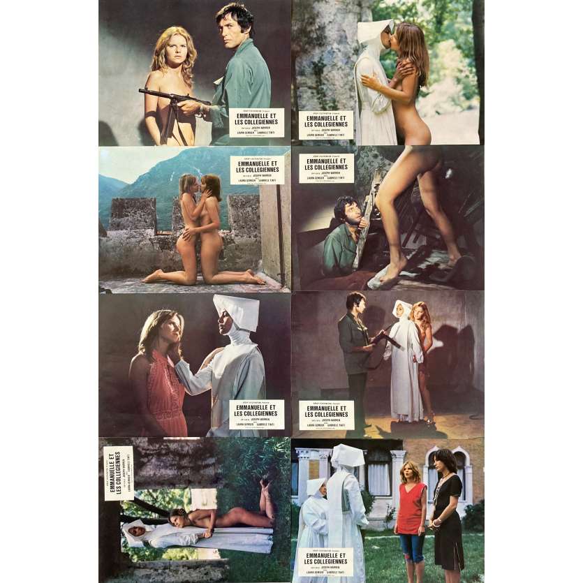SISTER EMMANUELLE Original Lobby Cards X8 - 9x12 in. - 1977 - Josep Warren, Laura Gemser
