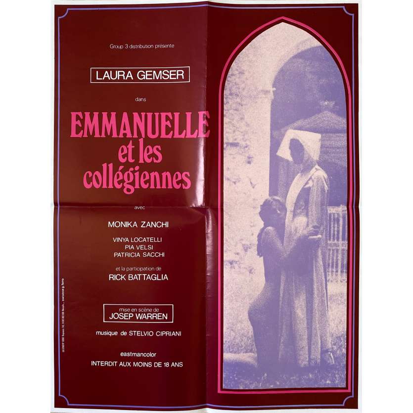 EMMANUELLE ET LES COLLEGIENNES Affiche de film- 40x60 cm. - 1977 - Laura Gemser, Josep Warren