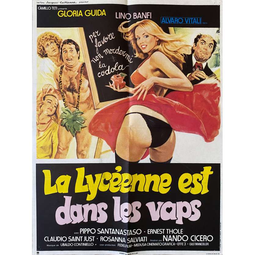 LA LICEALE, IL DIAVOLO E L'ACQUASANTA Original Movie Poster- 15x21 in. - 1979 - Nando Cicero, Gloria Guida
