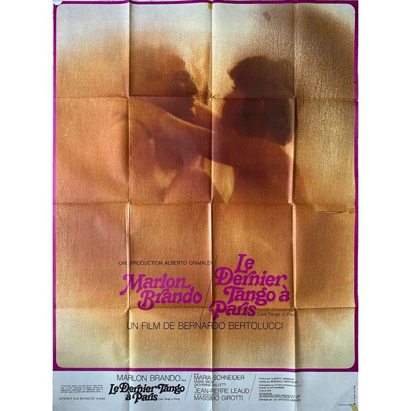 LAST TANGO IN PARIS Original Movie Poster- 47x63 in. - 1972 - Bernardo Bertolucci, Marlon Brando
