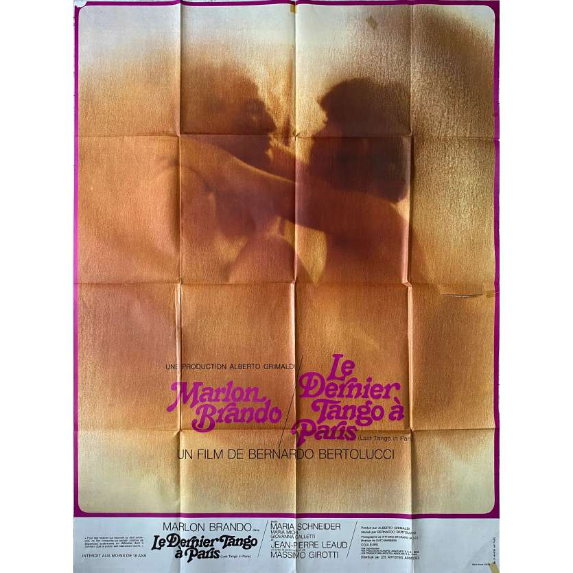 LE DERNIER TANGO A PARIS Affiche de film- 120x160 cm. - 1972 - Marlon Brando, Bernardo Bertolucci