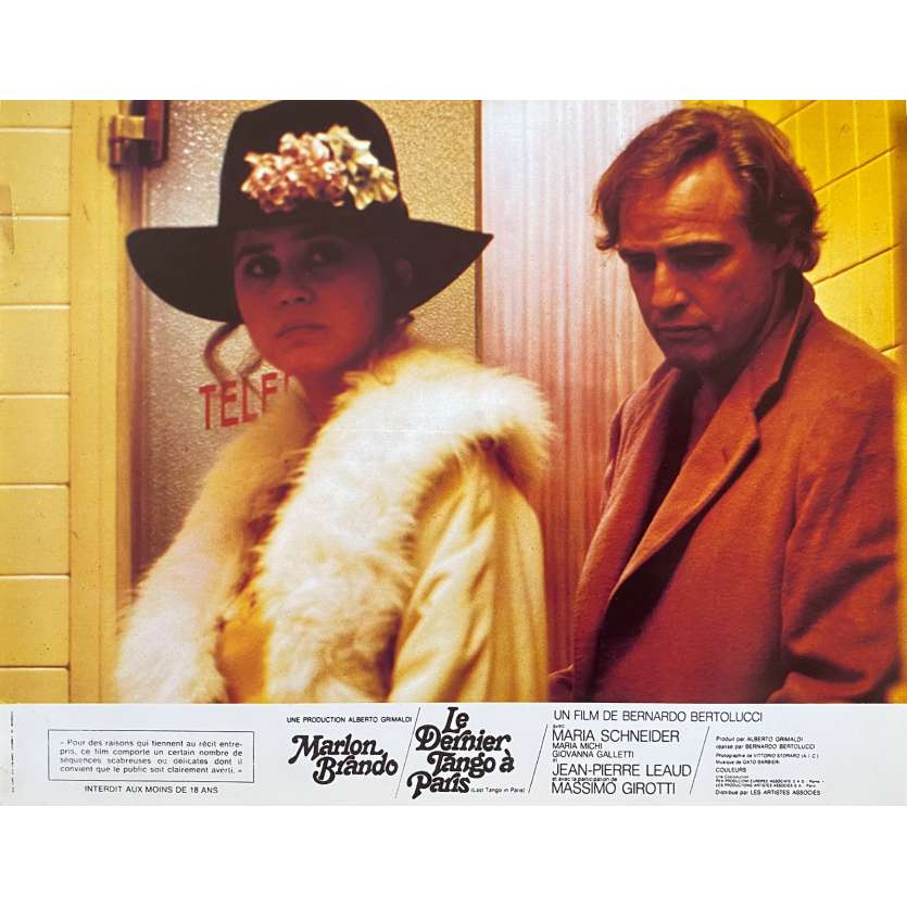 LAST TANGO IN PARIS Original Lobby Card N1 - 9x12 in. - 1972 - Bernardo Bertolucci, Marlon Brando