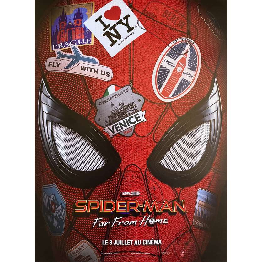 SPIDER-MAN FAR FROM HOME Affiche de film Voyage Style - 40x60 cm. - 2019 - Tom Holland, Jon Watts