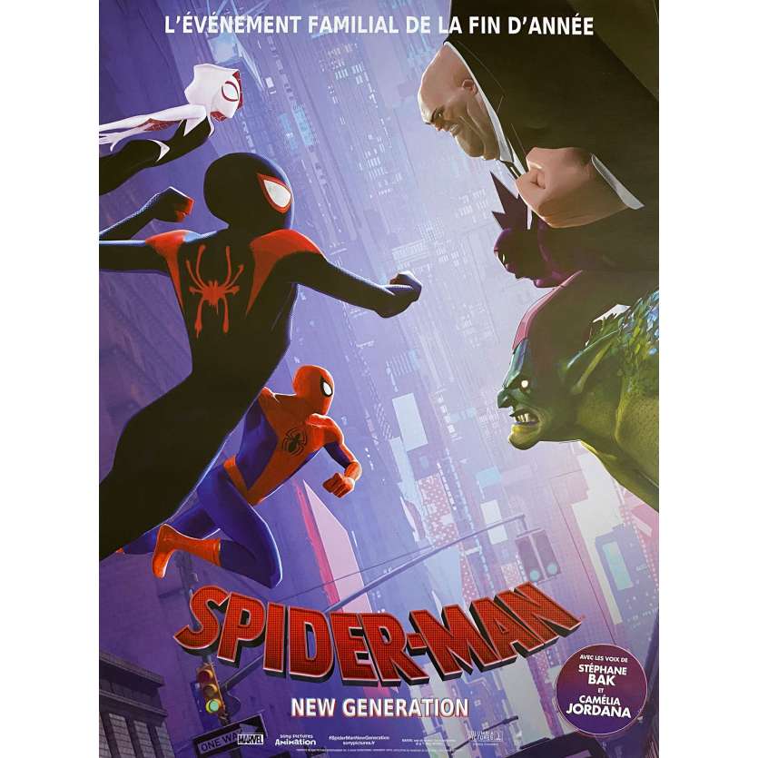 SPIDER-MAN INTO THE SPIDER-VERSE Original Movie Poster Face 2 Face Style - 15x21 in. - 2018 - Bob Persichetti, Shameik Moore