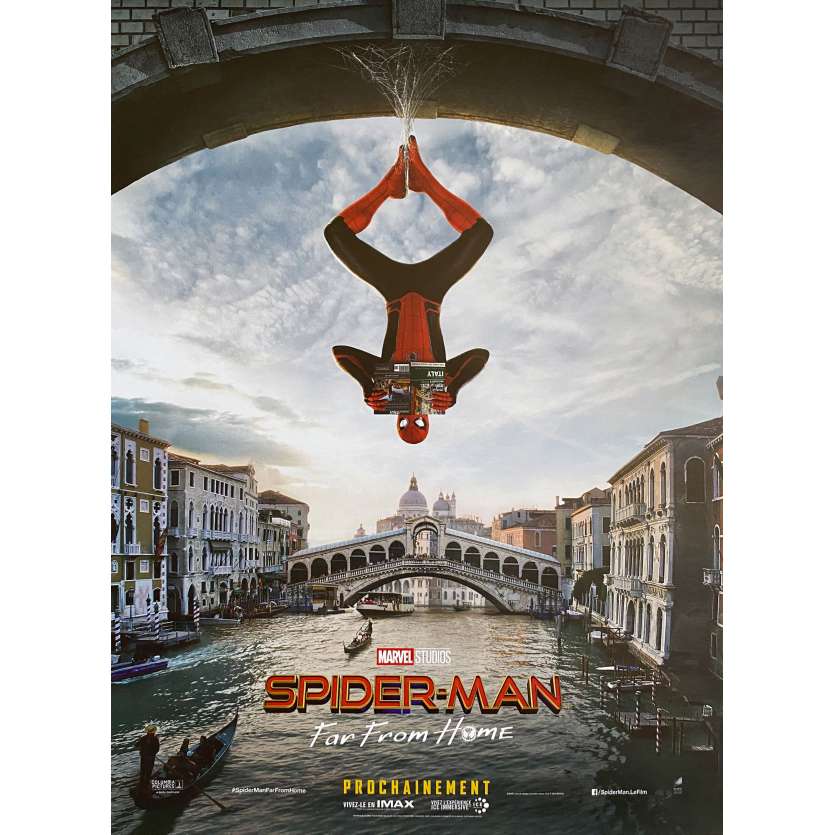 SPIDER-MAN FAR FROM HOME Original Movie Poster Venice Style - 15x21 in. - 2019 - Jon Watts, Tom Holland