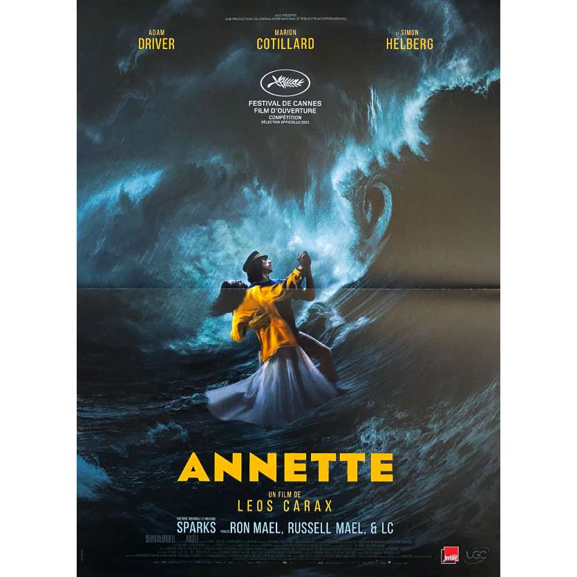 ANNETTE Original Movie Poster- 15x21 in. - 2021 - Leos Carax, Adam Driver