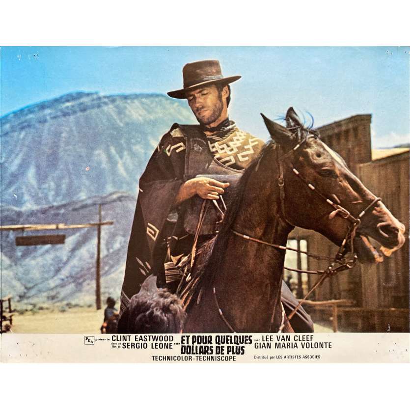 FOR A FEW DOLLARS MORE Original Lobby Card N01 - 9x12 in. - 1965 - Sergio Leone, Clint Eastwood